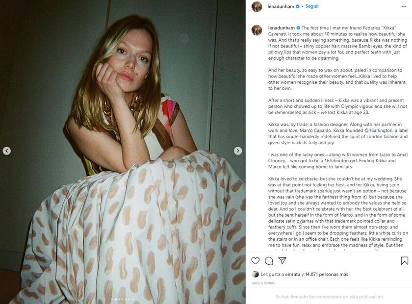 Muere Federica Cavenati, fundadora de 16Arlington, de una repentina enfermedad