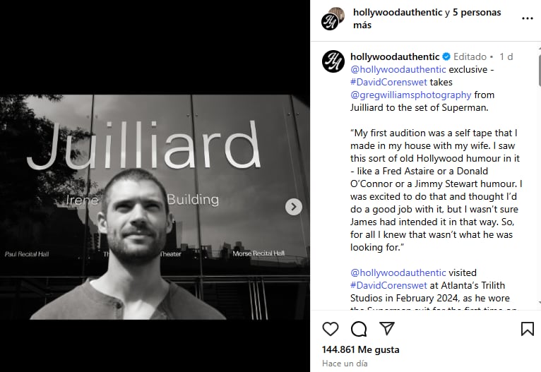 David Corenswet / Foto: Instagram