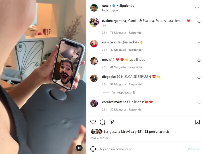 Evaluna Montaner se tatúa en honor a Camilo Echeverry y él llora