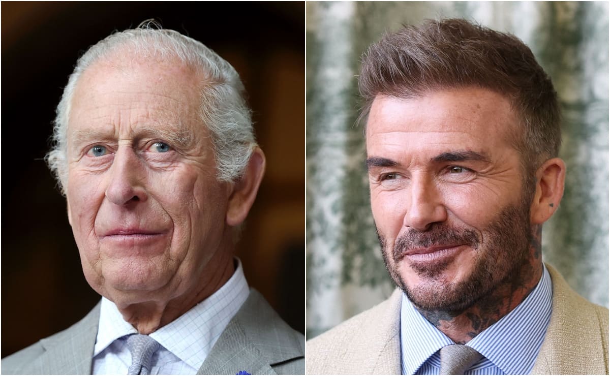 El rey Carlos III y David Beckham / Fotos: AP - AFP