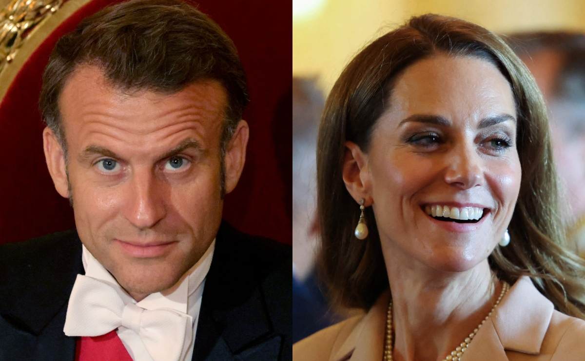 Emmanuel Macron y Kate Middleton / Fotos: Ludovic Marin -AFP
