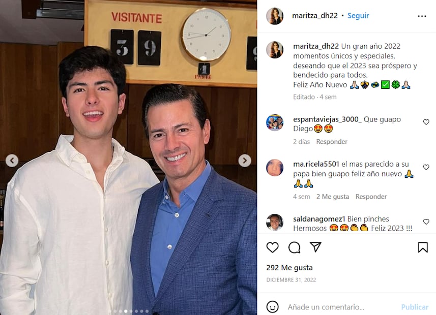 La buena relación de Diego Alejandro con su papá Enrique Peña Nieto, retratada por Maritza Díaz