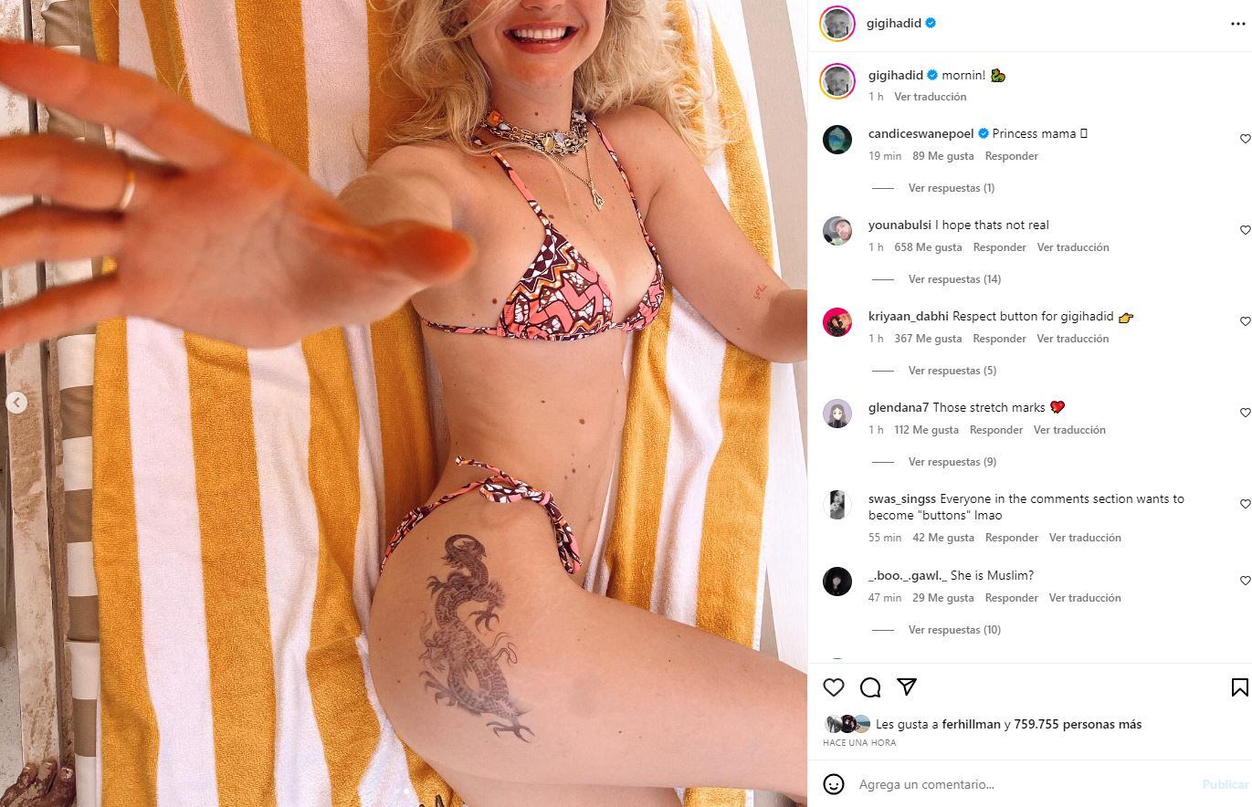 Gigi Hadid luce orgullosa sus estrías / Instagram