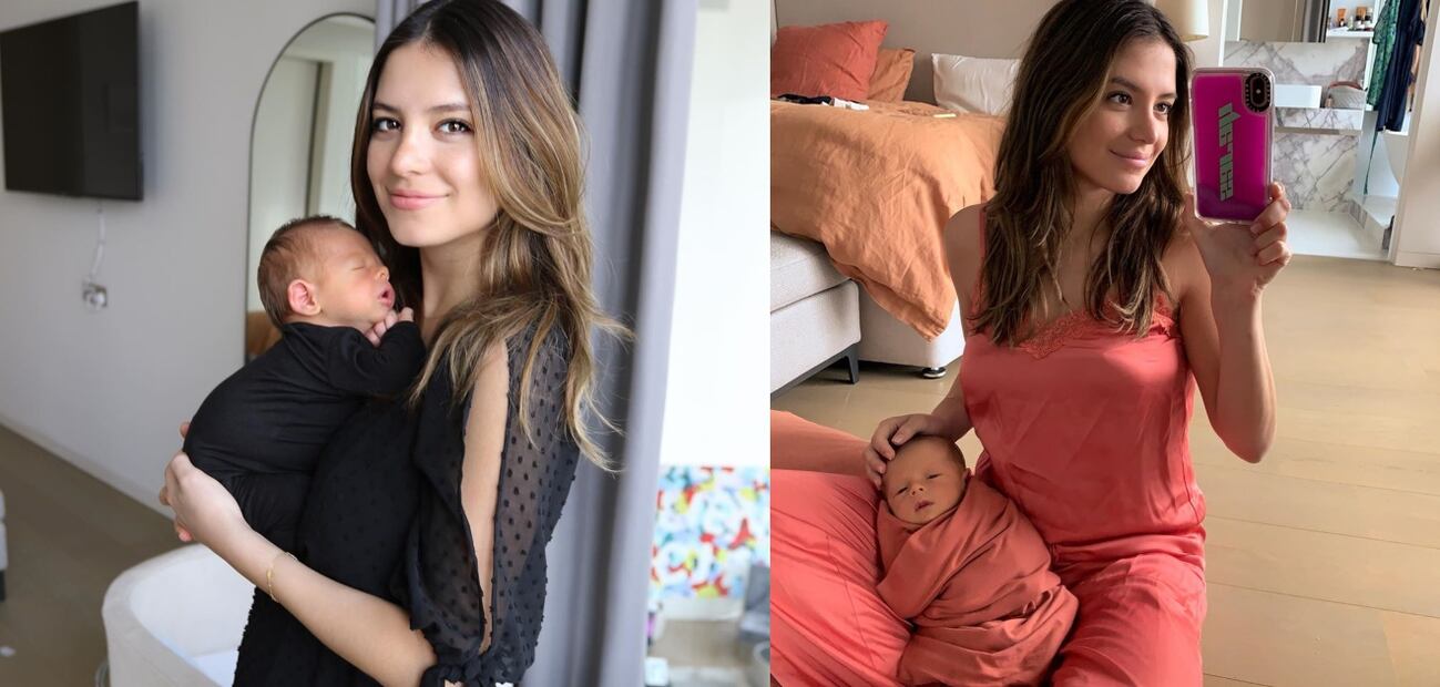 El primer álbum de fotos de Noah, bebé de Chicharito Hernandez y Sarah Kohan a un mes de vida