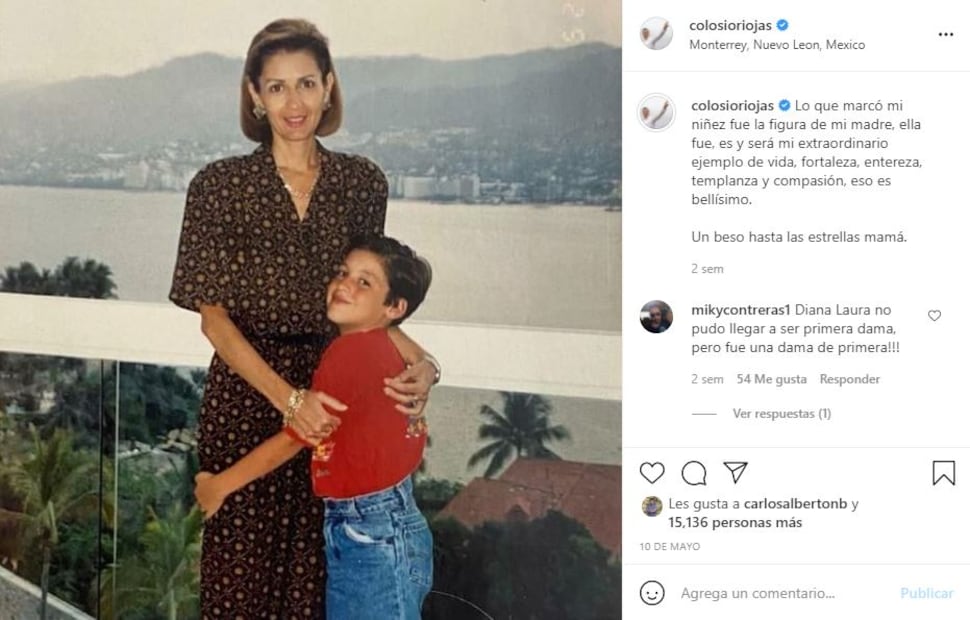 Luis Donaldo Colosio Riojas presume a su segunda mamá