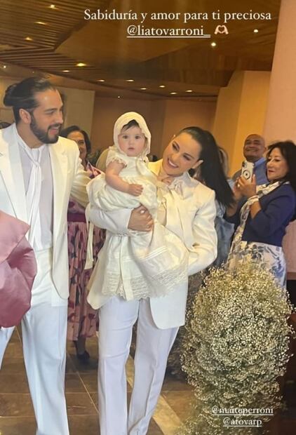 Maite Perroni y Andrés Tovar en el bautizo de su hija Lía / Instagram