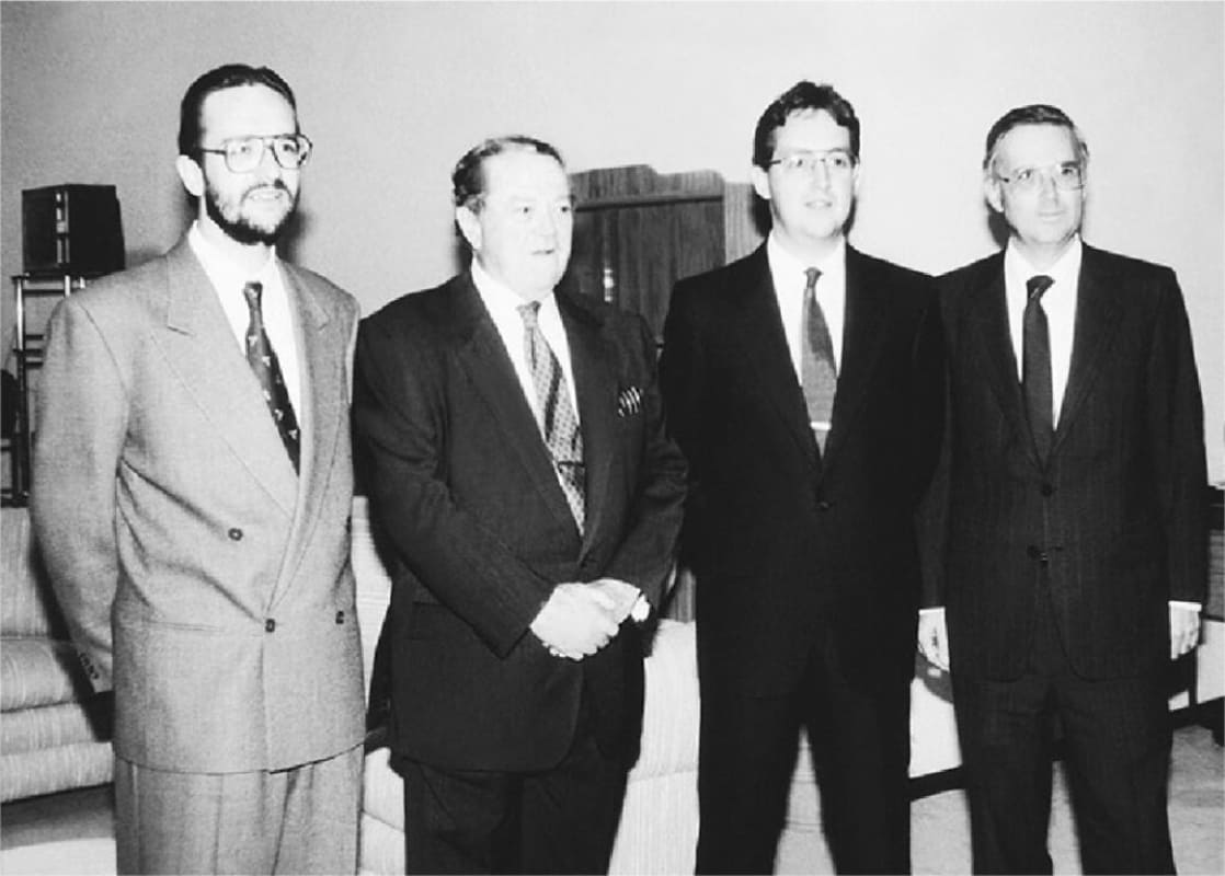 Ricardo Salinas Pliego, Hugo Salinas Rocha, Guillermo Salinas Pliego, Hugo Salinas Price / Foto: Archivo