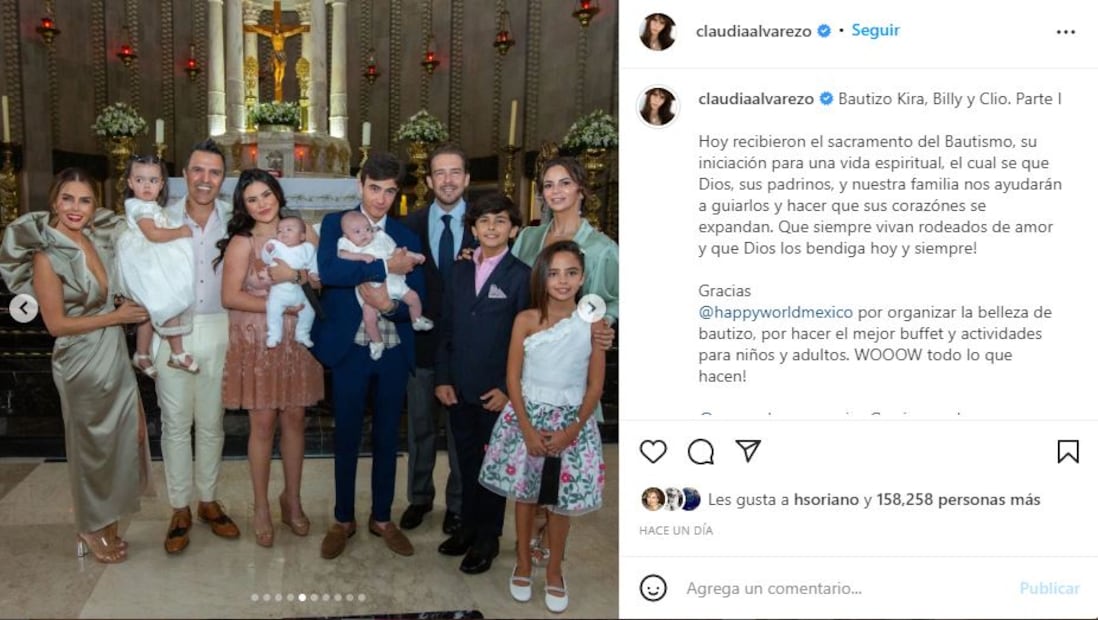 Ex esposa de Billy Rovzar se convirtió en madrina de los hijos de Claudia Álvarez