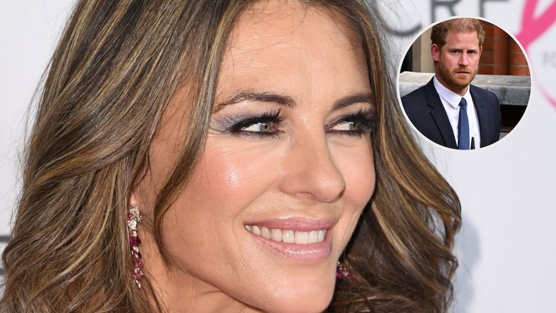 Elizabeth Hurley se pronunció nuevamente sobre rumores de encuentro con el príncipe Harry/AFP