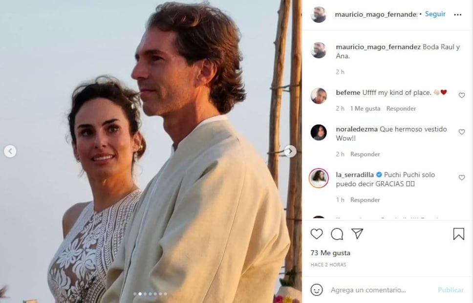Ana Serradilla y Raúl Martínez Ostos se casaron en la playa