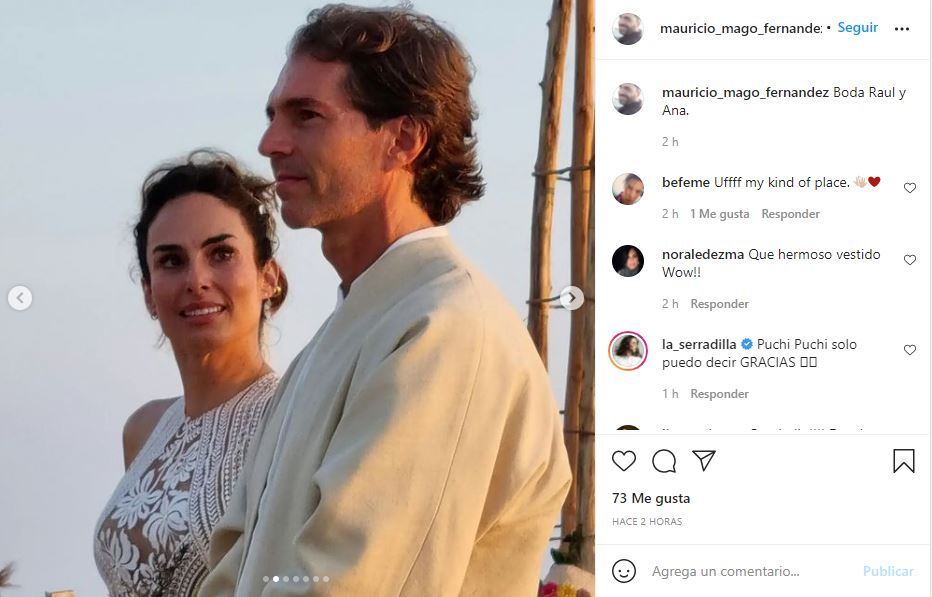 Ana Serradilla y Raúl Martínez Ostos se casaron en la playa