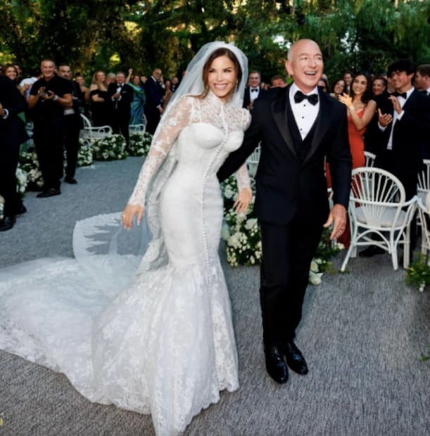 Lauren Sánchez y Jeff Bezos en su boda / Foto: Instagram