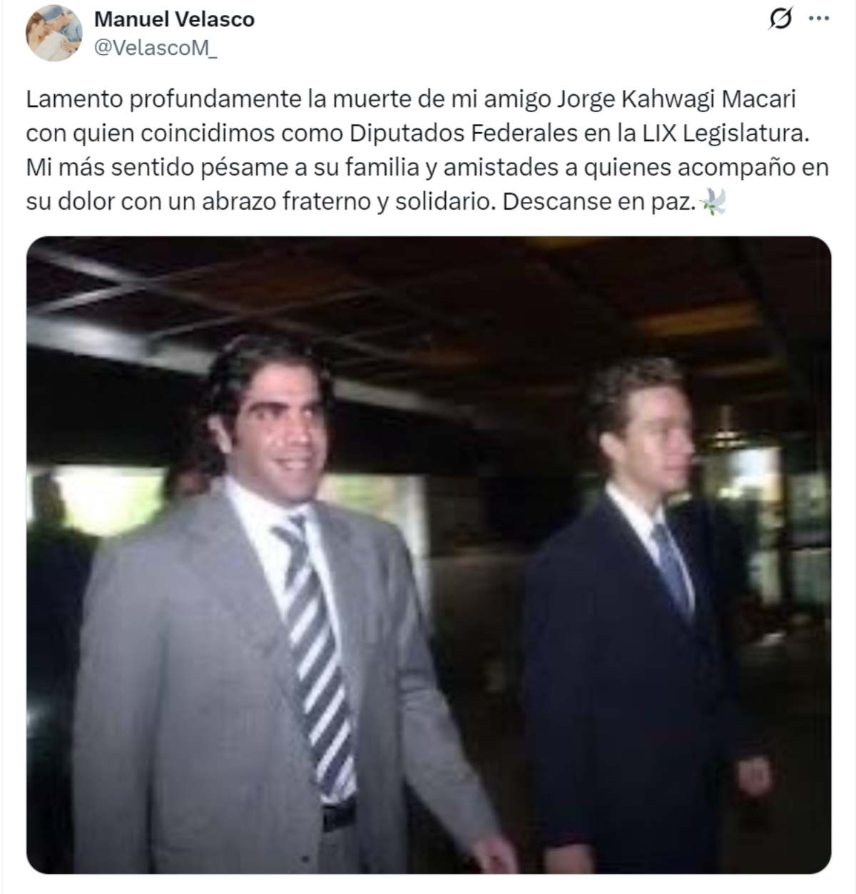Jorge Kahwagi y Manuel Velasco (Foto: X)