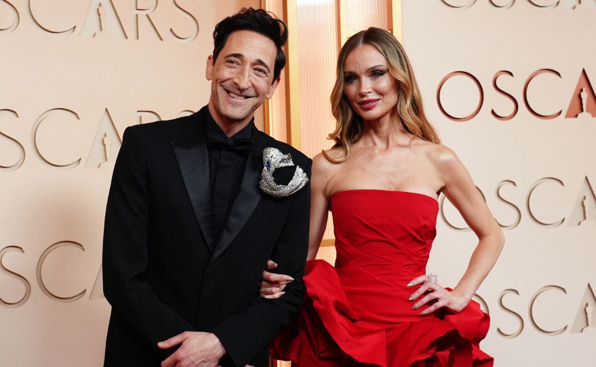 Adrien Brody y Georgina Chapman / Foto: AFP