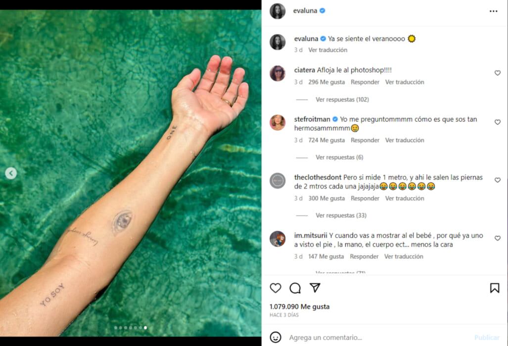 Evaluna Montaner enseña algunos de sus tatuajes / Instagram