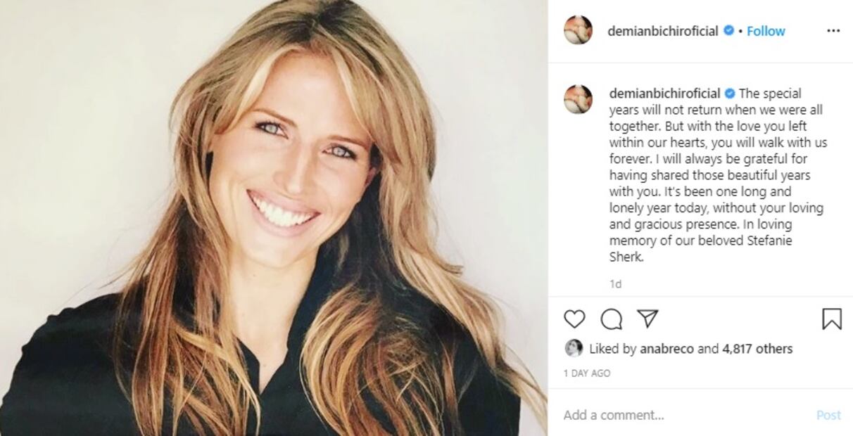 Demian Bichir recuerda a Stefanie Sherk a un año de su muerte