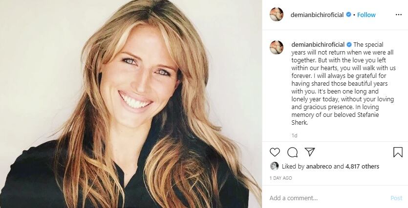 Demian Bichir recuerda a Stefanie Sherk a un año de su muerte