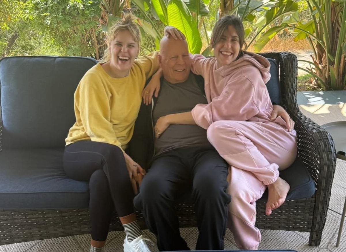 Bruce Willis junto a sus hijas Scout y Tellulah / Foto: Especial
