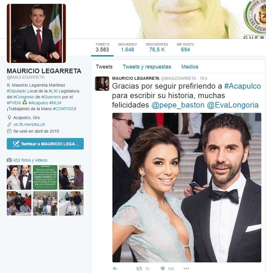 Hermano de Andrea Legarreta confirman el lugar de la boda de Eva Longoria y Pepe Bastón