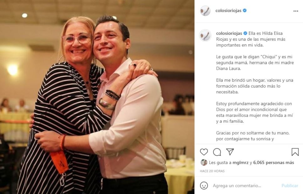 Luis Donaldo Colosio Riojas presume a su segunda mamá