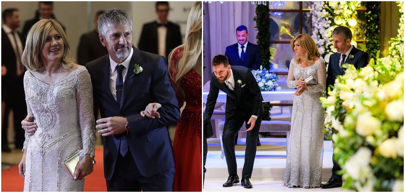 <p>La madre de Messi lució un vestido diseñado por Claudio Cosano. <strong>(Fotos: AP, AFP, Instagram, Facebook)</strong></p>
