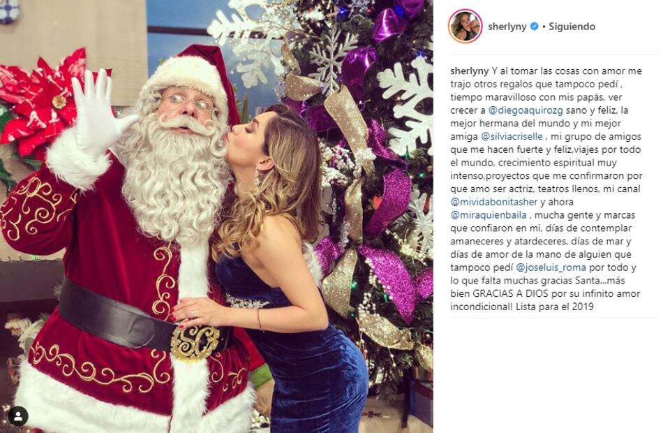 Sherlyn asegura que el amor de José Luis de Río Roma es de sus mejores regalos del 2018