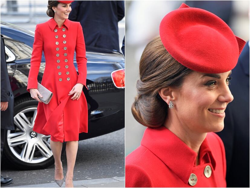 El look de la familia real de Inglaterra en Commonwealth Day; Kate y Meghan espectaculares