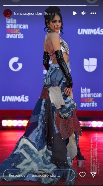 Danna Paola, reina máxima en los Latin American Music Awards con ropa fetiche de Vanebon 