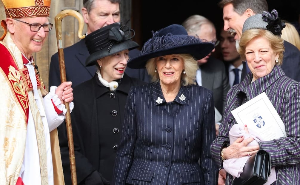 La princesa Ana, la reina consorte Camila y Ana María de Grecia durante el homenaje a Constantino de Grecia en Windsor / AFP