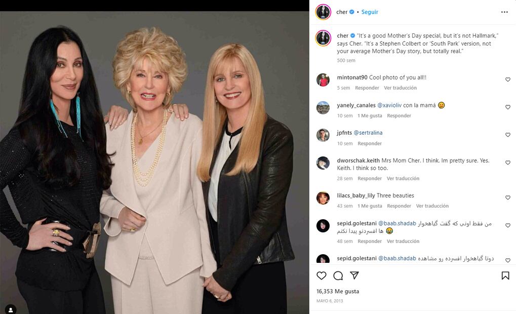 Fallece Georgia Holt, mamá de Cher, a los 96 años