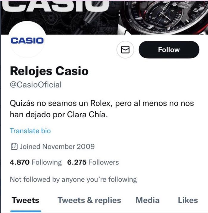 La respuesta de Casio a la canción de Shakira es falsa