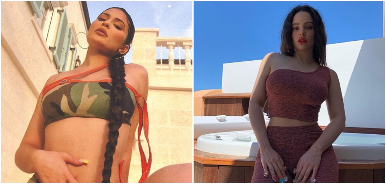 La cantante Rosalía y Kylie Jenner comparten fotografía y bromean ¿con un "anillo de compromiso"?