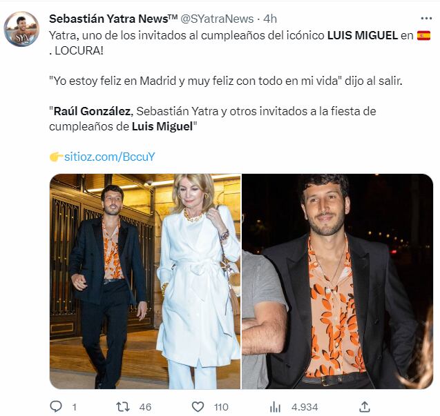 Luis Miguel celebra sus 53 años con tremenda fiesta organizada por Paloma Cuevas