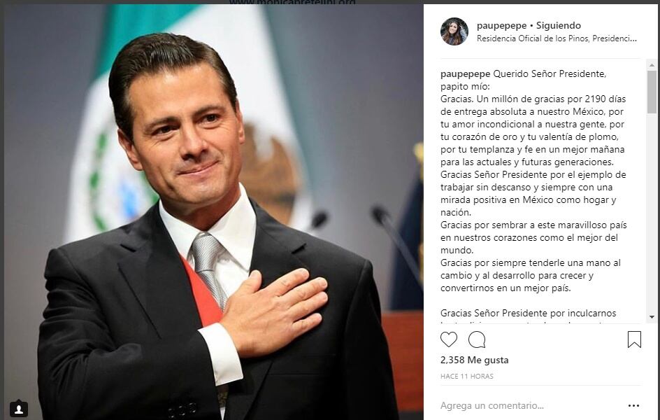“Sé que el tiempo te dará la razón”: carta de Pau Peña a su papá Enrique Peña Nieto
