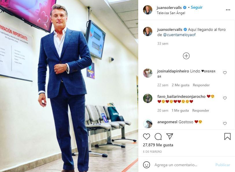 Juan Soler revela que tiene una relación con la que fue su primera novia