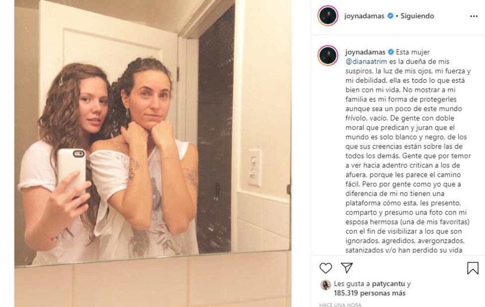 Joy Huerta presenta a su esposa y le dedica un mensaje lleno de amor