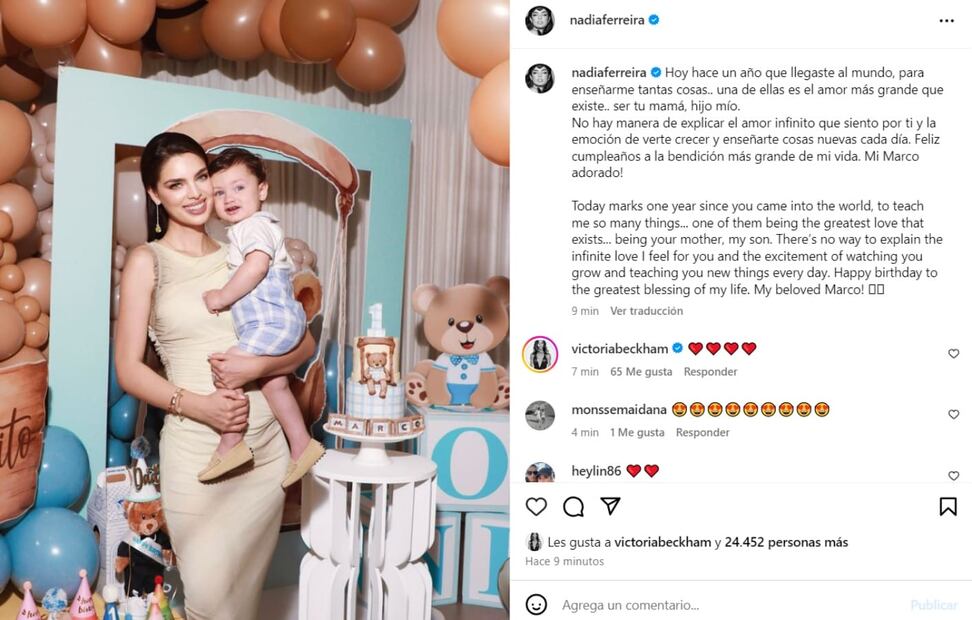 La primera fiesta de cumpleaños de Marquitos, hijo de Nadia Ferreira y Marc Anthony / Instagram