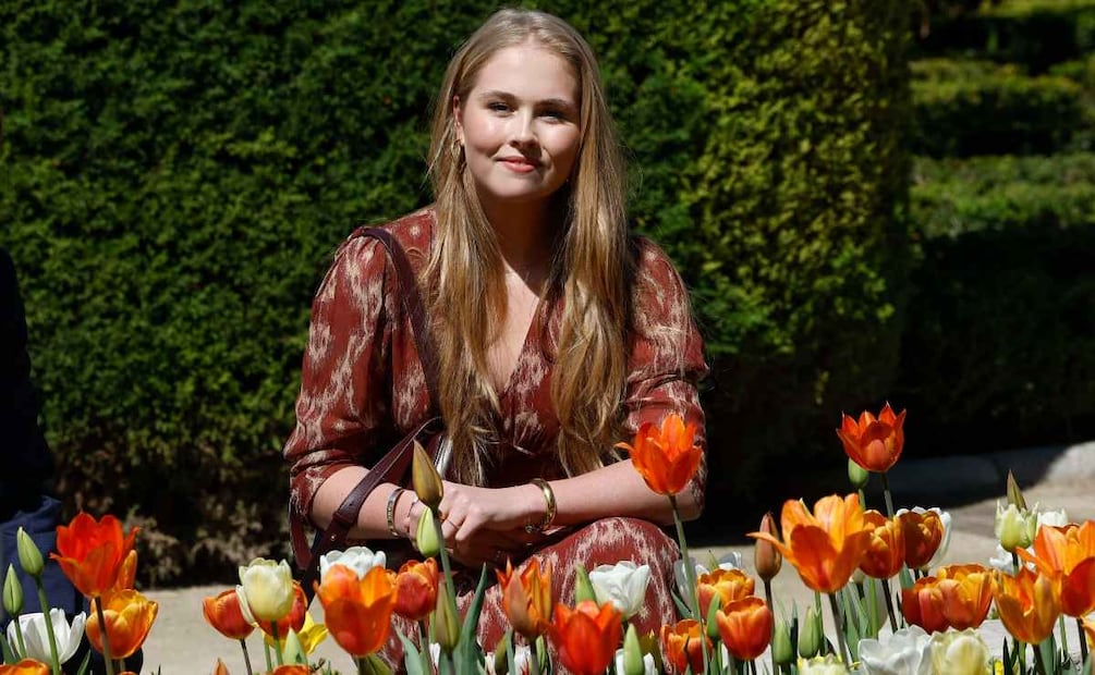 La princesa Amalia de Holanda inaugura el jardín de tulipanes en Madrid / Foto: Chema Moya - EFE