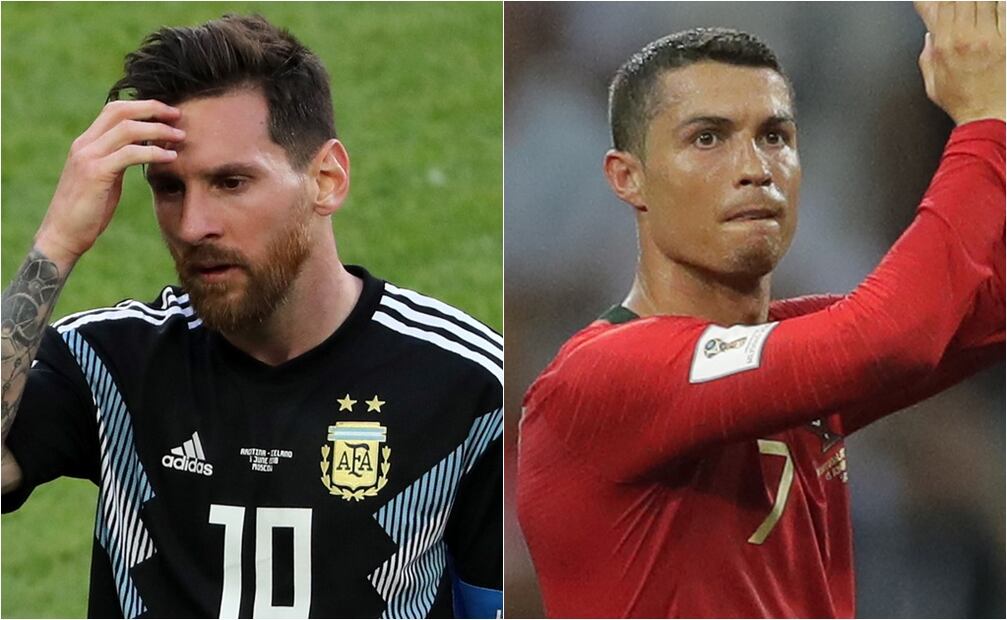 Cristiano Ronaldo y Lionel Messi, dos grandes del futbol rivales en la cancha 