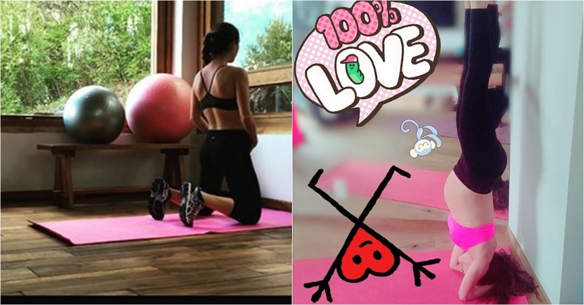 Anahí comparte sesión de yoga durante su embarazo 