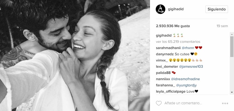 El álbum romántico de Gigi Hadid y Zayn Malik 