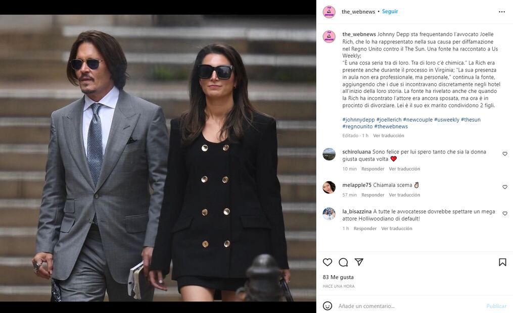 El romance de Johnny Depp y la abogada Joelle Rich ya es cosa del pasado