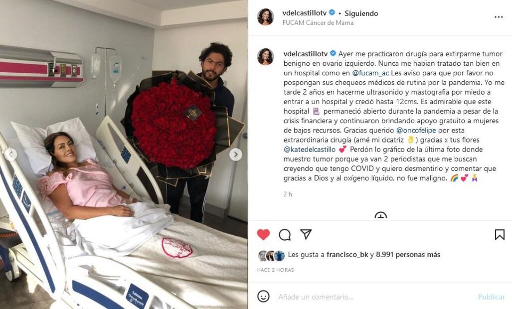 Verónica del Castillo revela que le extirparon un tumor en un ovario