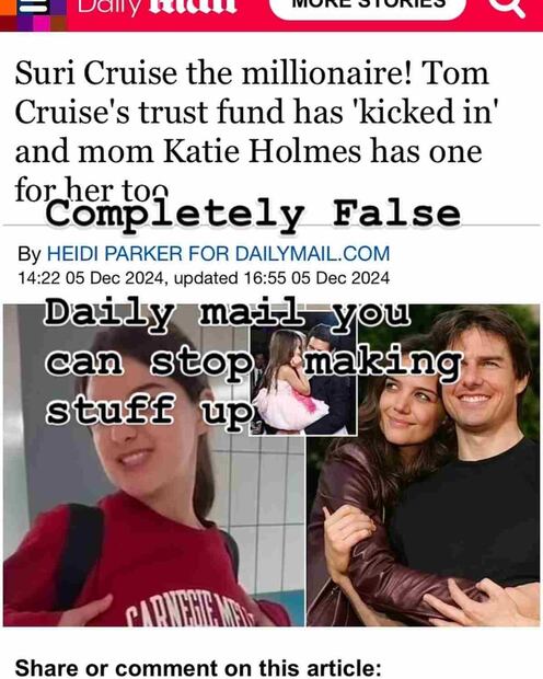 El mensaje de Katie Holmes / Foto: Instagram
