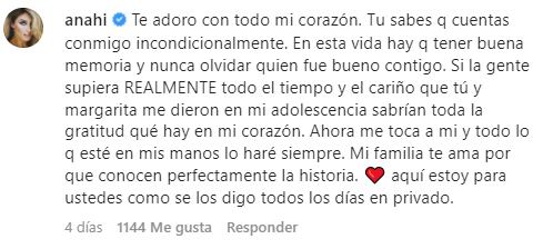 Anahí demuestra su cariño por Andrés García con noble gesto: "Cuentas conmigo incondicionalmente"
