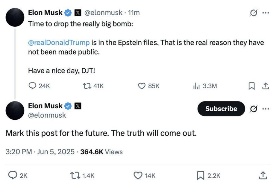 Elon Musk señaló a Trump en X / Foto: Especial