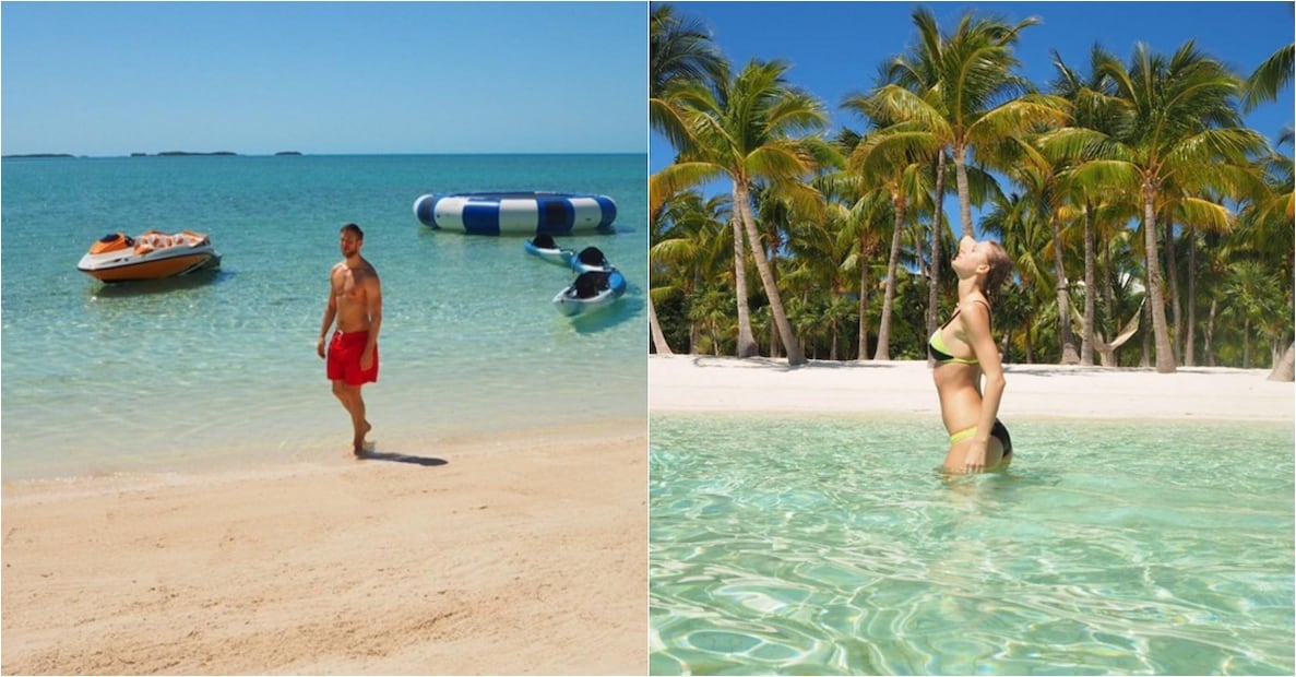 FOTOS: Taylor Swift y Calvin Harris celebran su primer año en la playa