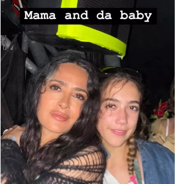 Salma Hayek y su hija Valentina en el Festival de Glastonbury / Foto: Instagram