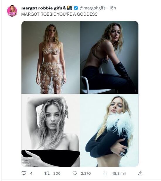 Margot Robbie tiene 33 años y nació en Australia / Twitter