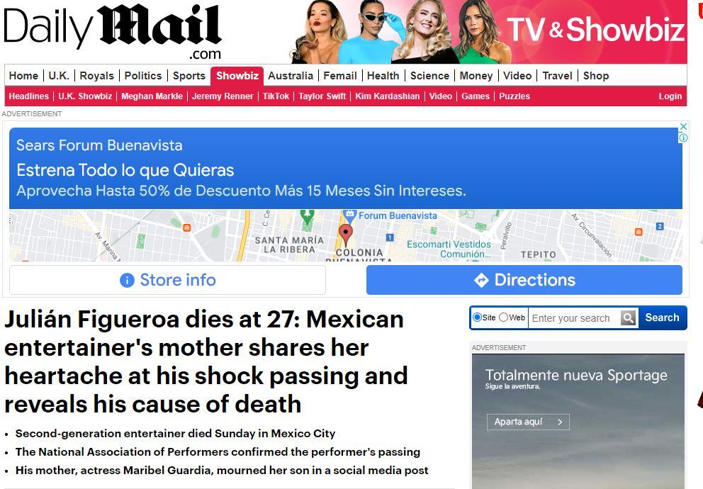 La muerte de Julián Figueroa llega a la prensa extranjera